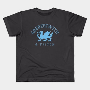 Aberystwyth and Ffitch, Classic Welsh town Kids T-Shirt